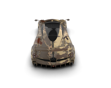 Şeffaf arka planda modern spor araba  