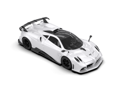 Şeffaf arka planda modern spor araba