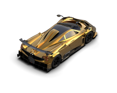 Şeffaf arka planda modern spor araba  