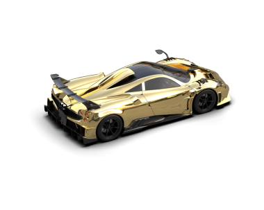 Şeffaf arka planda modern spor araba  