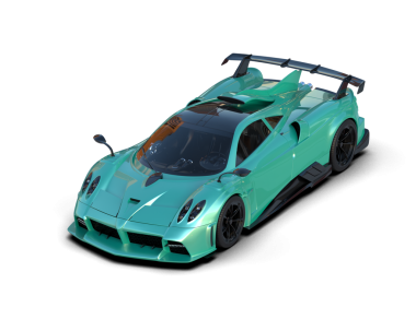 Şeffaf arka planda modern spor araba  