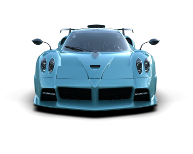 Şeffaf arka planda modern spor araba  