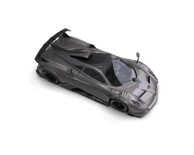 Şeffaf arka planda modern spor araba   