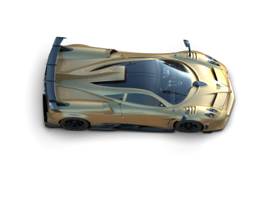 Şeffaf arka planda modern spor araba   