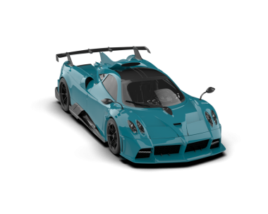 Şeffaf arka planda modern spor araba   