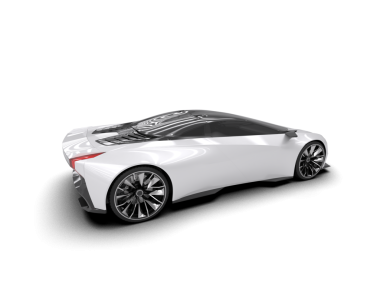 Şeffaf arka planda modern spor araba   