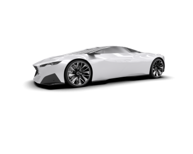 Şeffaf arka planda modern spor araba   