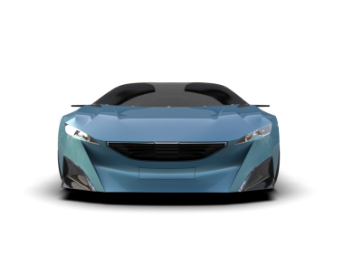 Şeffaf arka planda modern spor araba   