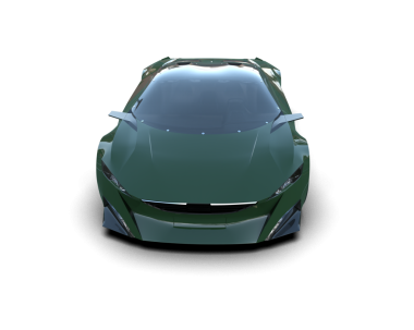 Şeffaf arka planda modern spor araba   