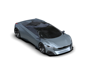 Şeffaf arka planda modern spor araba