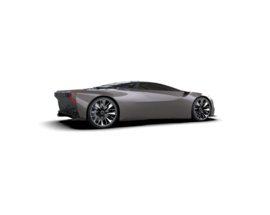 Şeffaf arka planda modern spor araba