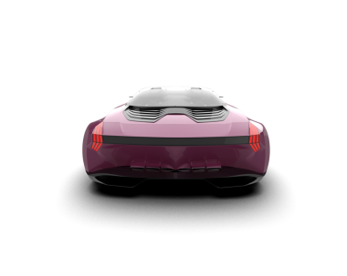 Şeffaf arka planda modern spor araba   