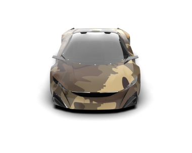 Şeffaf arka planda modern spor araba    
