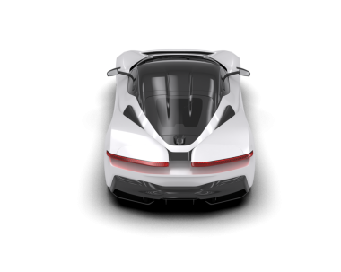 Şeffaf arka planda modern spor araba    