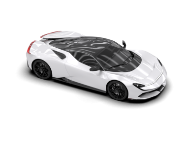 Şeffaf arka planda modern spor araba    