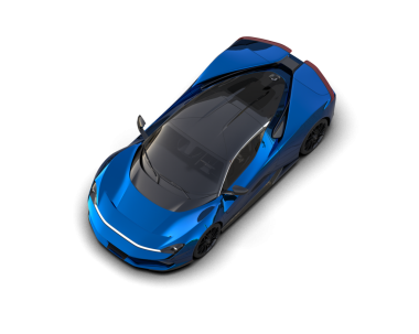 Modern araba arka planda izole edilmiş. 3D görüntüleme - illüstrasyon