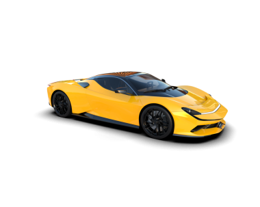 modern sarı spor araba
