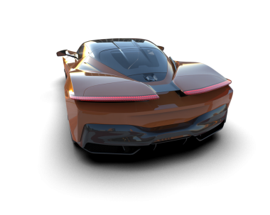 Modern bir arabanın 3 boyutlu görüntüsü