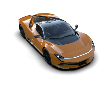 modern lüks araba arka planda izole