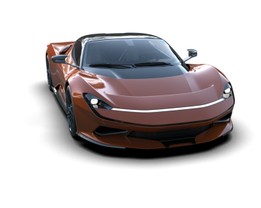 Beyaz arka planda modern siyah araba. 3d illüstrasyon