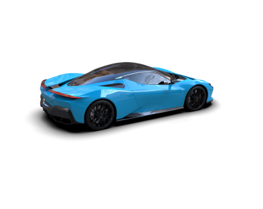 beyaz arka planda modern mavi araba 3 boyutlu görüntüleme