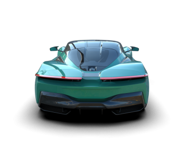 3 boyutlu markalı, daha az jenerik bir yarış arabası.