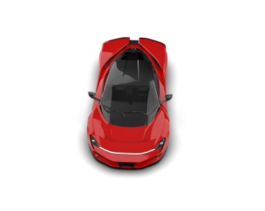 Siyah arkaplanda kırmızı araba