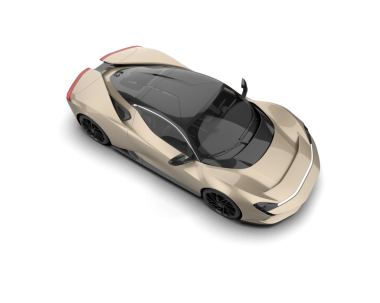 Beyaz arka planda modern bir araba. 3 Boyutlu Hazırlama