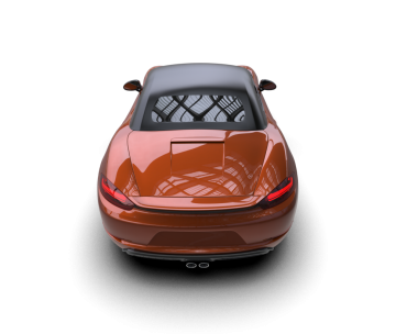 Arka planda lüks bir araba var. 3d oluşturma