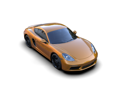Altın araba. 3d oluşturma.