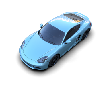 Araba beyazda izole edilmiş. 3 Boyutlu Hazırlama