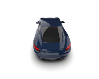 Beyaz arka planda izole edilmiş modern bir arabanın 3 boyutlu görüntüsü