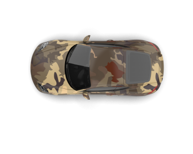 beyaz arkaplanda izole edilmiş bir araba