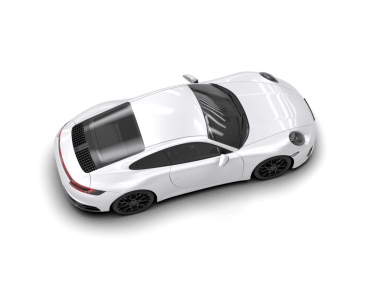 Beyaz bir arka plan üzerinde izole lüks araba