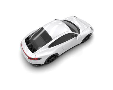 modern lüks araba beyaz arka planda izole edilmiş 3 boyutlu görüntüleme