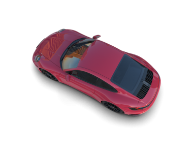 Modern kırmızı spor araba üzerinde beyaz izole