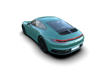 Modern araba arka planda izole edilmiş. 3d illüstrasyon