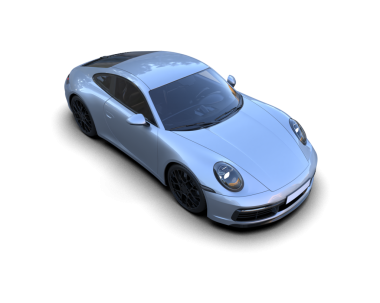 Gri arka planda mavi spor araba