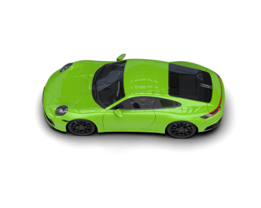 Araç yeşili izole edilmiş 3 boyutlu resimleme