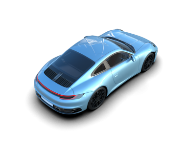 Stüdyo ortamında daha az genel bir konsept arabanın 3 boyutlu çizimi
