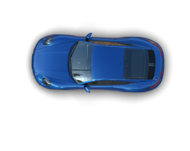 mavi modern araba siyah arkaplanda izole edildi - 3 boyutlu görüntüleme