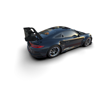 Siyah zemin üzerinde modern araba 3 boyutlu görüntüleme