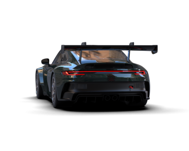 Siyah arka planda modern bir arabanın 3 boyutlu görüntüsü