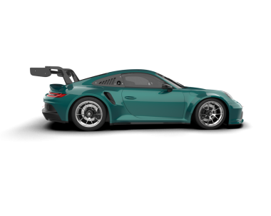 Siyah arka planda modern bir araba. 3d illüstrasyon