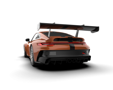 Modern araba arka planda izole edilmiş. 3D görüntüleme - illüstrasyon