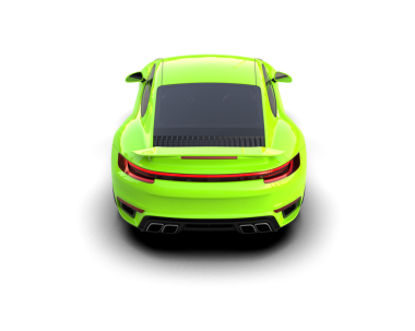 yeşil spor araba izole edildi