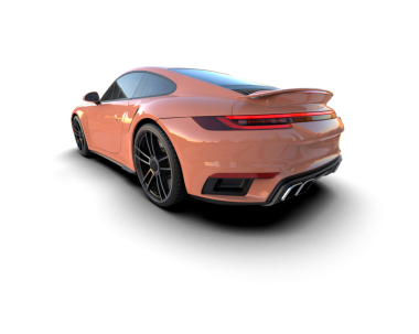 Modern spor araba siyah arka plan üzerine