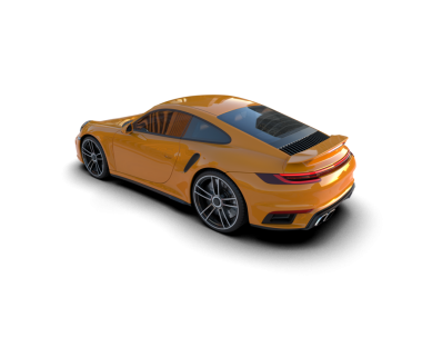 Stüdyo ortamında markalı, jenerik bir arabanın 3 boyutlu çizimi