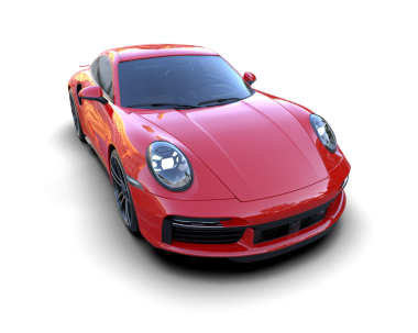 Siyah arka planda kırmızı modern araba.