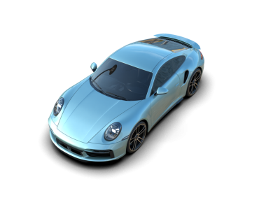 mavi spor araba 3 boyutlu izole edilmiş